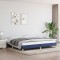 vidaXL Cadru de pat, albastru, 200x200 cm, material textil