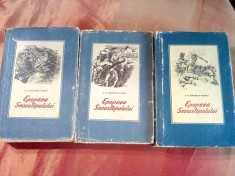 EPOPEEA SEVASTOPOLULUI - roman istoric - 3 Volume - S. N. Sergheev Tenski - Editura Cartea Rusa, 1955, 674+677+764 p