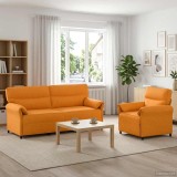 Cumpara ieftin Set de canapea 2 buc. Galben Intunecat Tesatura