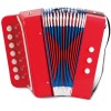 Acordeon cu 7 clape si 3 butoane bass, functional pentru copii