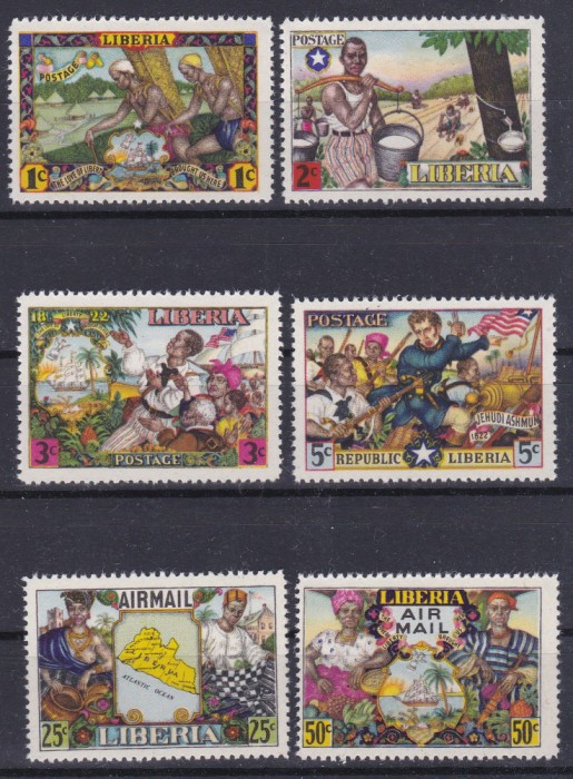 DB1 Liberia 1949 Migranti 6 v. MNH
