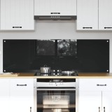 VidaXL Spate de bucătărie Negru 80 x 50 cm sticlă securizată 3415546