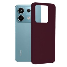 Husa de telefon compatibila xiaomi redmi note 13 pro / poco x6 pro, antiamprenta, interior microfibra, camera extra pro, plum violet foto