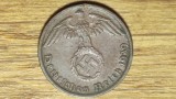 Germania nazista - moneda de colectie istorica - 1 pfennig / Reichspfennig 1939 G - mai rara !