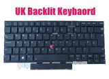Tastatura Laptop, Lenovo, Thinkpad X1 Carbon 9th Gen Type 20XW, 20XX, 5M11C53298, 5M11C53262, 5M11C53370, 5M11C53334, iluminata, neagra, layout UK