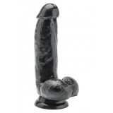 Realiste cu testicule - Get Real Dildo 15 cm cu Testicule - Negru