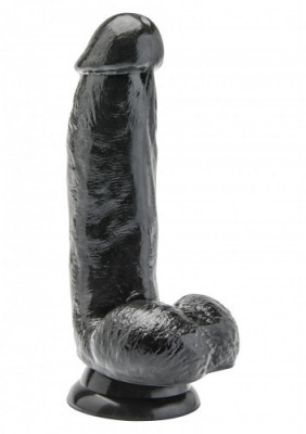 Realiste cu testicule - Get Real Dildo 15 cm cu Testicule - Negru foto