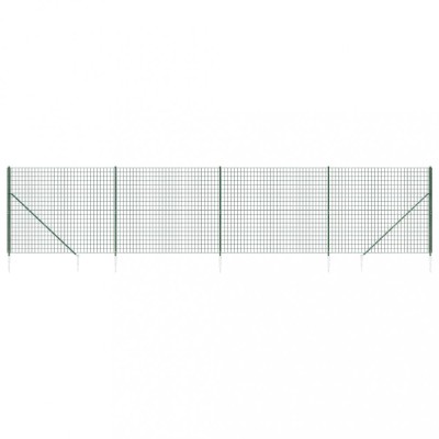 Gard plasa de sarma cu tarusi de fixare, verde, 2x10 m foto