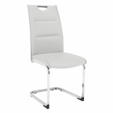 Cumpara ieftin Scaun tapiterie piele ecologica gri Tosena 44x60.5x98 cm