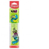 Rigla flexibila Maped Twist'n Flex 15 cm Verde