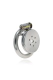 Cușcă de castitate plată pentru bărbați, mică, metalică, din oțel inoxidabil &ndash; 45MM