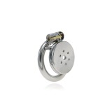 Cușcă de castitate plată pentru bărbați, mică, metalică, din oțel inoxidabil &ndash; 45MM