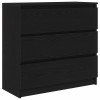 Bufeta Stejar negru 80x35x76 cm Lemn prelucrat, DKD Home Decor