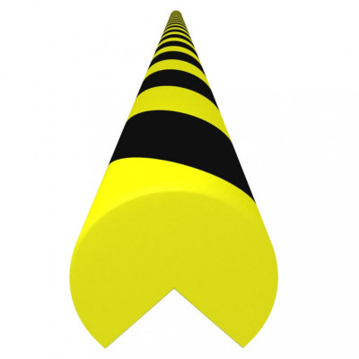 Protecție de colț, galben și negru, 4x4x104 cm, PU foto