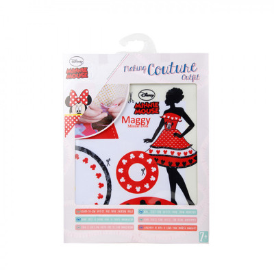 Set de croitorie hainute pentru papusi Couture Disney Maggy Minnie Dots, Dress Your Doll EduKinder World foto