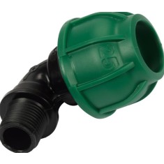 FLO Conector pentru tevi PP, 90 grade, dimensiune 25 mm x 1/2&amp;quot;, presiune 10 BAR