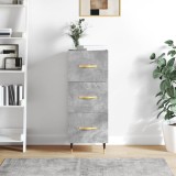 vidaXL Servantă, gri beton, 34,5x34x90 cm, lemn compozit