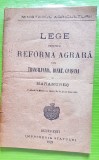 F746-I-Lege pt. Semnarea Reformei Agrare Transilvania, Banat, Crisana, MM.