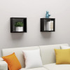 Rafturi de perete cub, 2 buc., negru, 30x15x30 cm GartenMobel Dekor, vidaXL