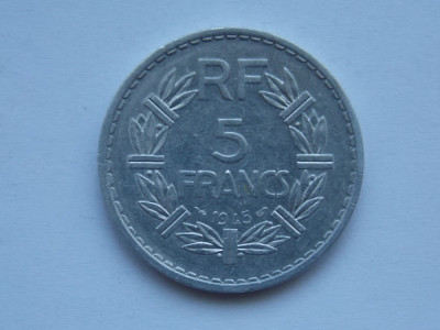 5 FRANCS 1945 FRANTA foto