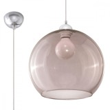 Lampă Suspendată Ball Grafit Oțel/Sticlă 1 Bec Rotund Minimalist De Interior
