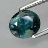 ~SAFIR NATURAL NETRATAT albastru verzui 1,02 ct. Certificat de Autenticitate !