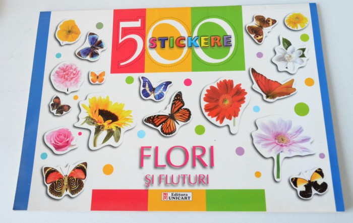 5oo de stickere flori si fluturi