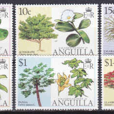 DB1 Flora Pomi Copaci Flori Anguilla 1976 6 v. MNH