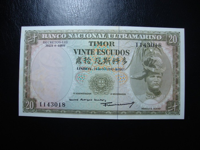 TIMOR 20 ESCUDOS 1967 UNC