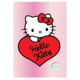 Caiet A5, Model Hello Kitty cu Inimă, 40 de foi, CMCLASS