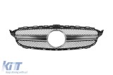 Grila crom/neagra tip C63 potrivita pentru Mercedes Clasa C W205 sedan, S205 break, C205 coupe 2014-2018 fara deschidere pentru camera Performance Aut