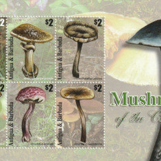 Antigua si Barbuda 2011-Flora,ciuperci,bl.6 valori,dantelate,MNH,Mi.4890-4895 KB