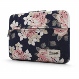 Husa Canvaslife Sleeve pentru Laptop de 13-14 inch Albastru inchis Rose