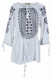 Bluza tip ie dama R24, alb/negru , marimea 2XL