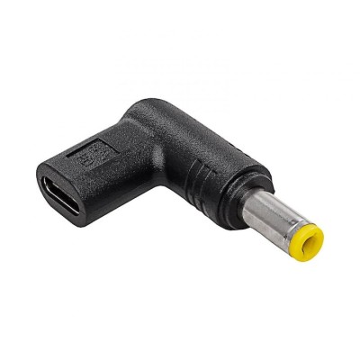 Adaptor pentru laptop AK-ND-C01, Akyga, USB Type-C/5.5x2.5mm, Negru foto