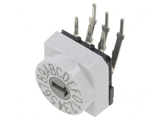 &Icirc;ntrerupător codificare HEX/BCD 16 poziții THT 80m&Omega;
