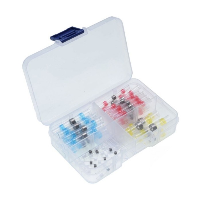 Set 50 de tuburi termocontractabile, conectori cu inel de cositor elSales ELS-50TTC, marimi diferite,