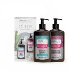 Set Sampon &amp; Balsam cu colagen si ulei de argan pentru par subtire deteriorat sau fragil, Arganicare