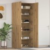 VidaXL Dulap pentru pantofi Maro 80 x 35.5 x 180 cm Lemn compozit 3333844