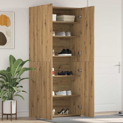 vidaXL Dulap pentru pantofi Maro 80 x 35.5 x 180 cm Lemn compozit foto