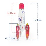 Set educational stiintific ZYTEQ&reg;️, racheta spatiala cu abur, experiment chimic, multicolor, 40cm