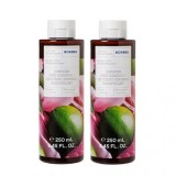 Cumpara ieftin Gel de Duș KORRES Ghimbir &amp; Lime, 2 x 250ml - Hidratare Zilnică, Parfum Proaspăt, Proteine Gr&acirc;u &amp; Althaea Organic