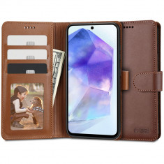 Husa Tech-Protect Wallet Wallet pentru Samsung Galaxy A55 5G Maro