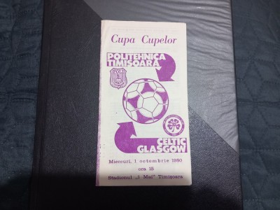 Program Poli Timisoara - Celtic Glasgow foto