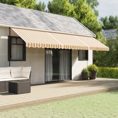 vidaXL P&acirc;nză de rezervă copertină, dungi multicolore, 6x3 m