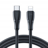 Joyroom USB C - Cablu Lightning 20W Surpass Series Pentru &icirc;ncărcare Rapidă și Transfer De Date 3 M Negru (S-CL020A11) S-CL020A113B