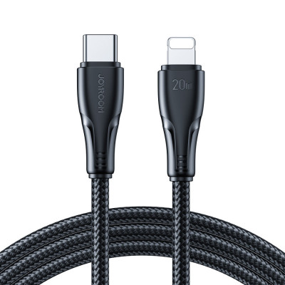 Joyroom USB C - Cablu Lightning 20W Surpass Series Pentru &amp;icirc;ncărcare Rapidă și Transfer De Date 3 M Negru (S-CL020A11) S-CL020A113B foto