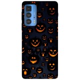 Husa compatibila cu Motorola G100 model Excited pumpkins, Silicon, TPU, Viceversa, Transparent, Carcasa