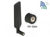 Antena LTE WLAN Dual Band RP-SMA 1 - 4 dBi omnidirectional rotabila, Delock 12409