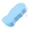 Burete de baie, 13.9 x 7.1 x 3 cm, PVC, albastru